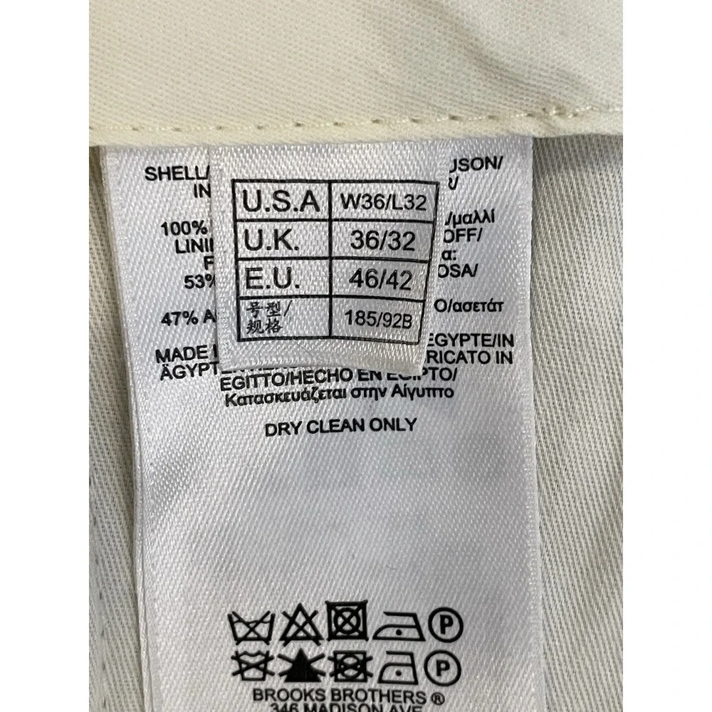 Brooks Brothers‎ Madison Fit Wool Blend Men's Khaki Pants 36x32